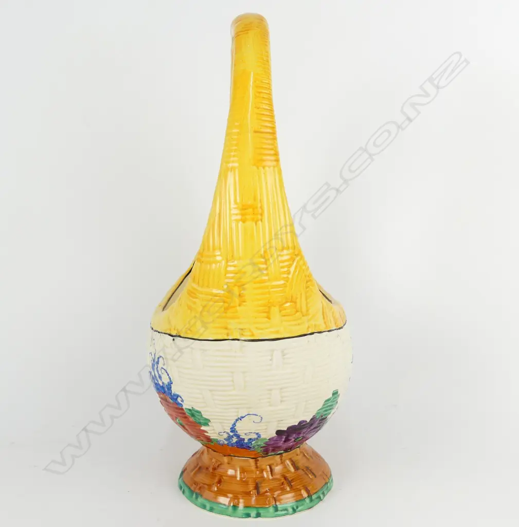 A large Clarice Cliff 'Bizarre' basket vase Image 1++