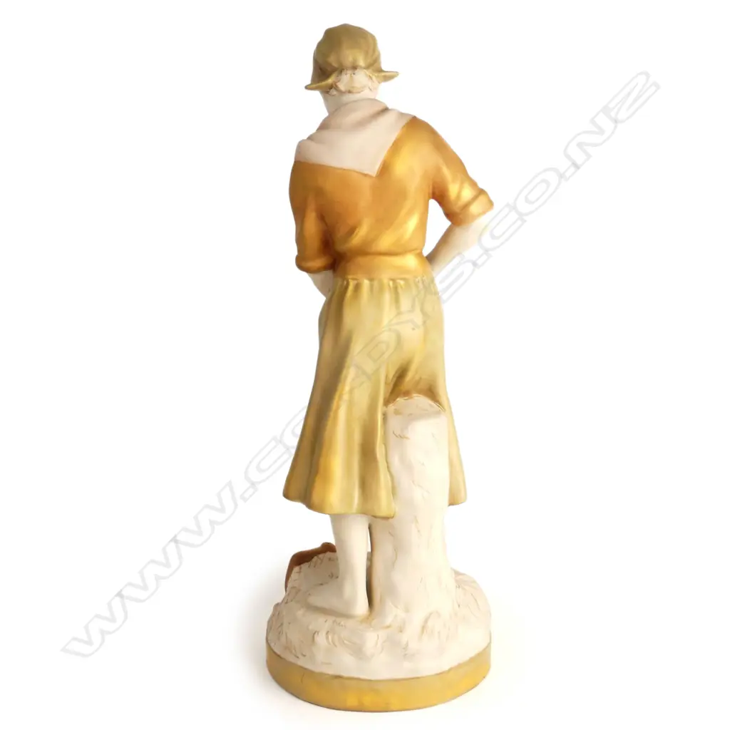 A large Royal Dux china figure of a young woman Image 1++