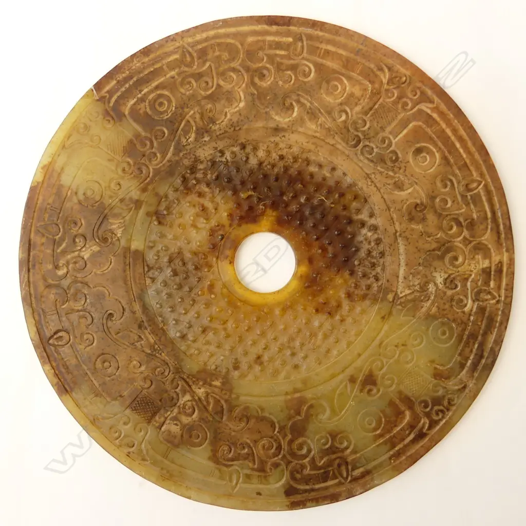 A large Chinese jade pi disc Image 1++