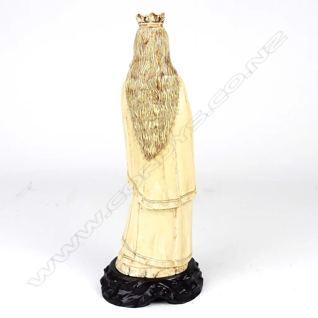 A 19thC Chinese ivory Madonna and child Image 1++