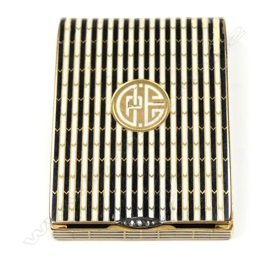 An 18ct gold Cartier match safe