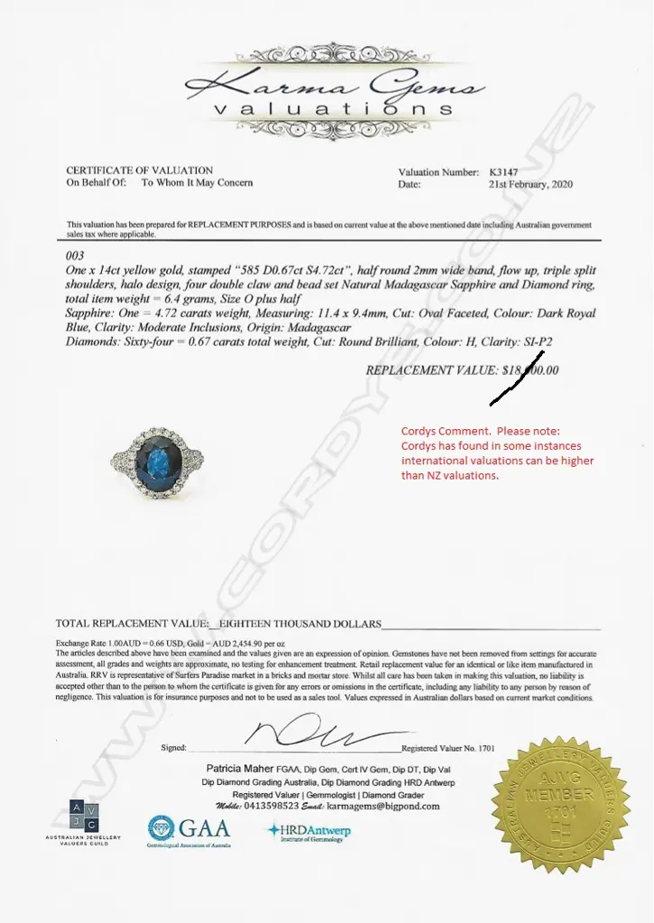 A 14c gold sapphire and diamond ring Image 1++