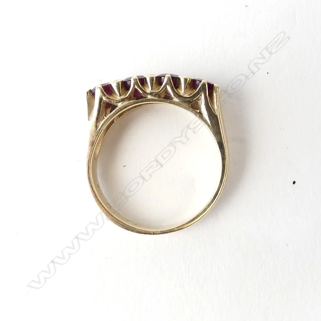 A 9ct gold ruby and diamond ring Image 1++