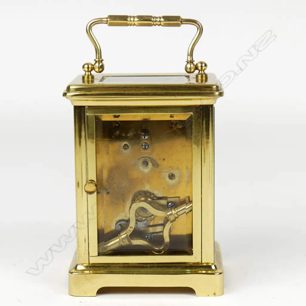 A 19thC French brass carriage clock Image 1++