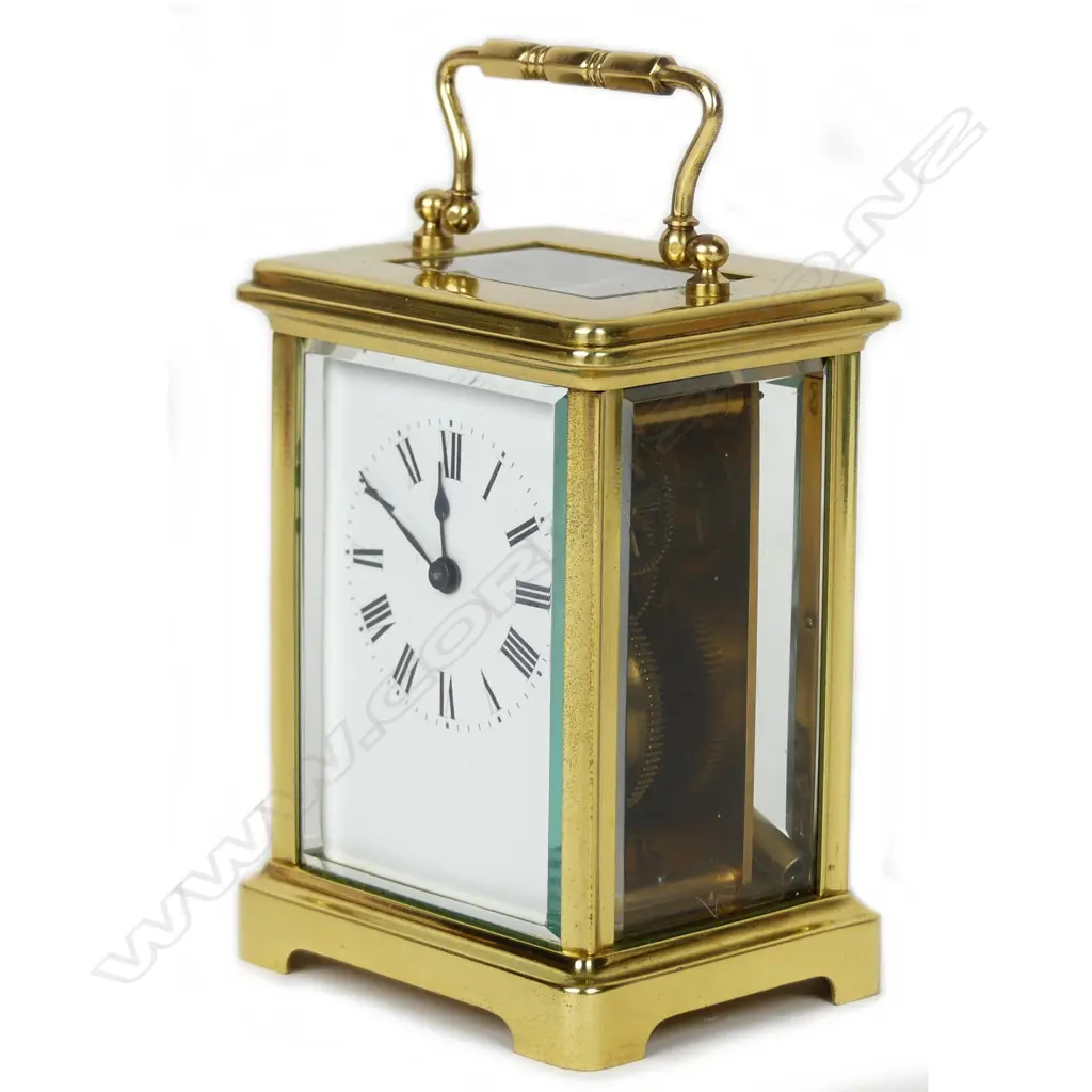 A 19thC French brass carriage clock Image 1++
