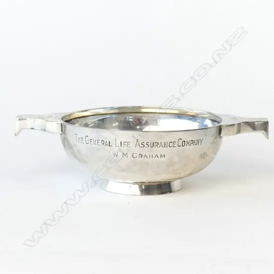 A silver presentation quaich