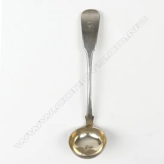 A William IV Scottish silver sauce ladle