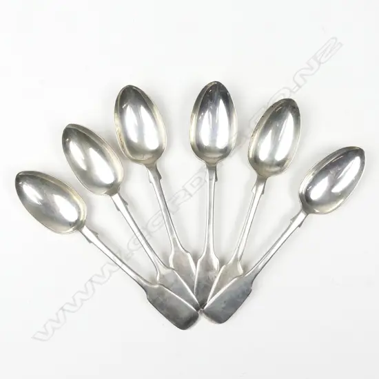 Six Victorian silver teaspoons