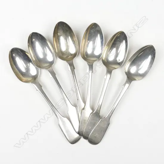 Six Victorian silver teaspoons