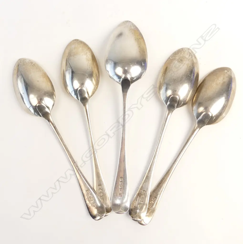 Five Georgian silver tablespoons Image 1++
