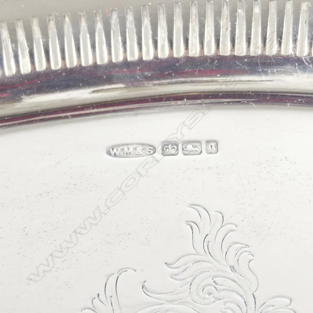 A late Victorian silver tray Image 1++