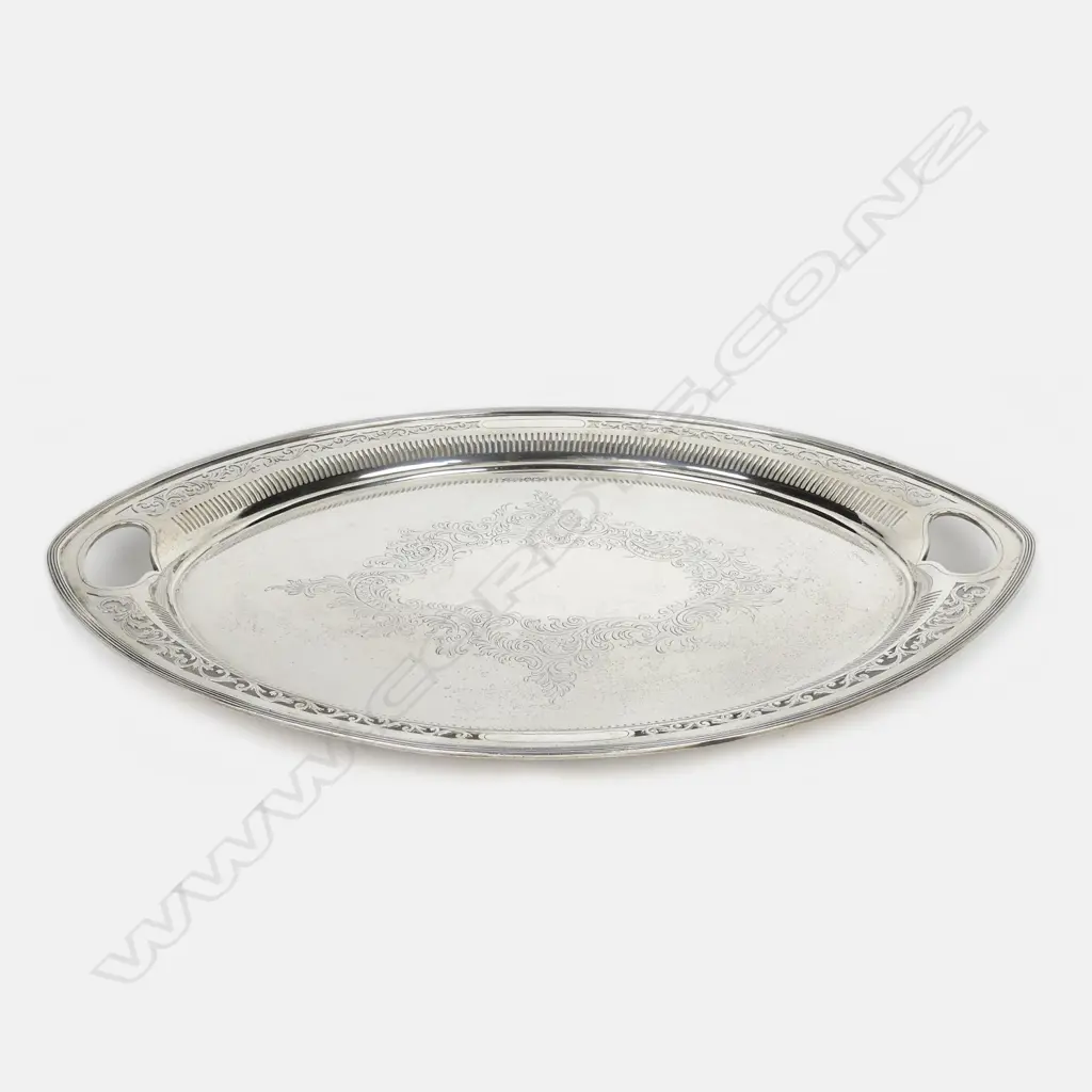 A late Victorian silver tray Image 1++