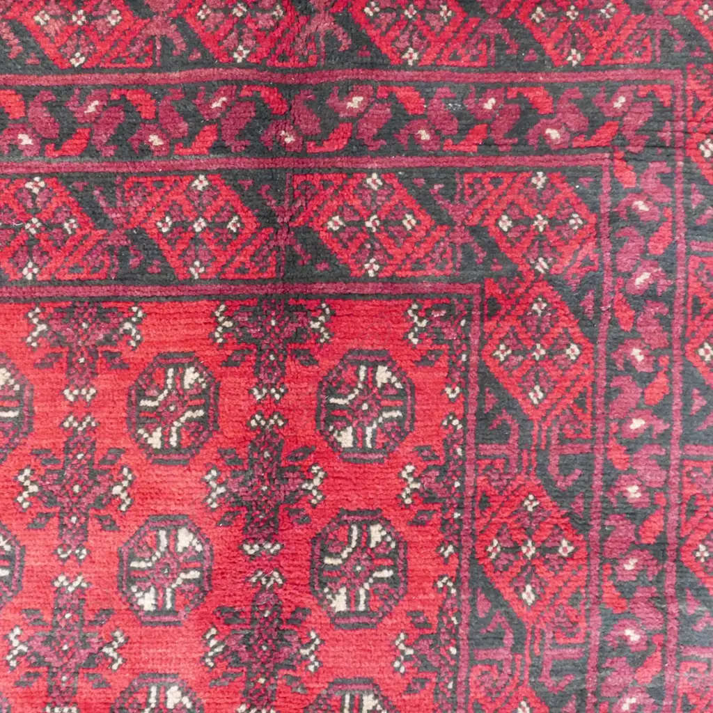 A hand knotted Turkoman carpet Image 1++