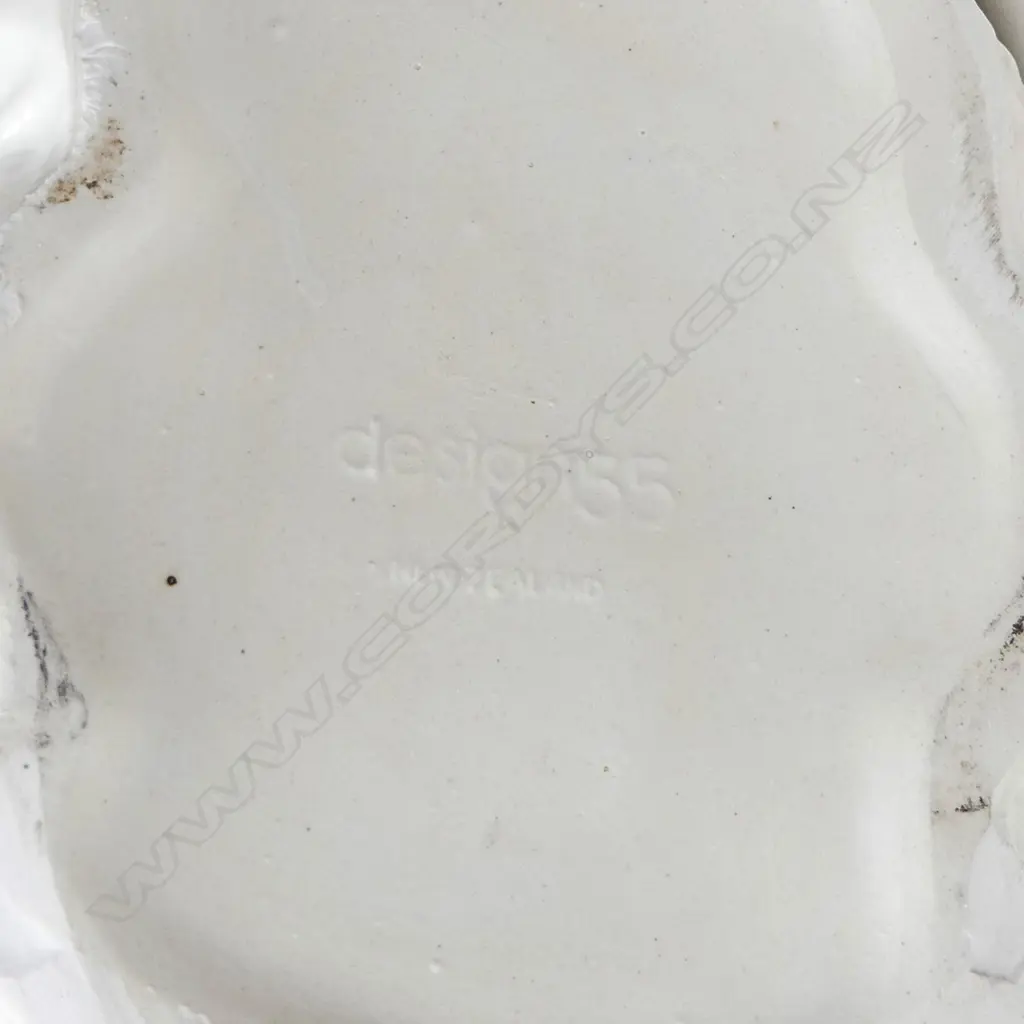 A modern variable white glazed ceramic walking stick stand as a seated chimpanzee Image 1++