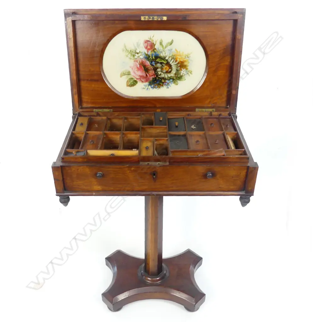 A Victorian mahogany worktable Image 1++