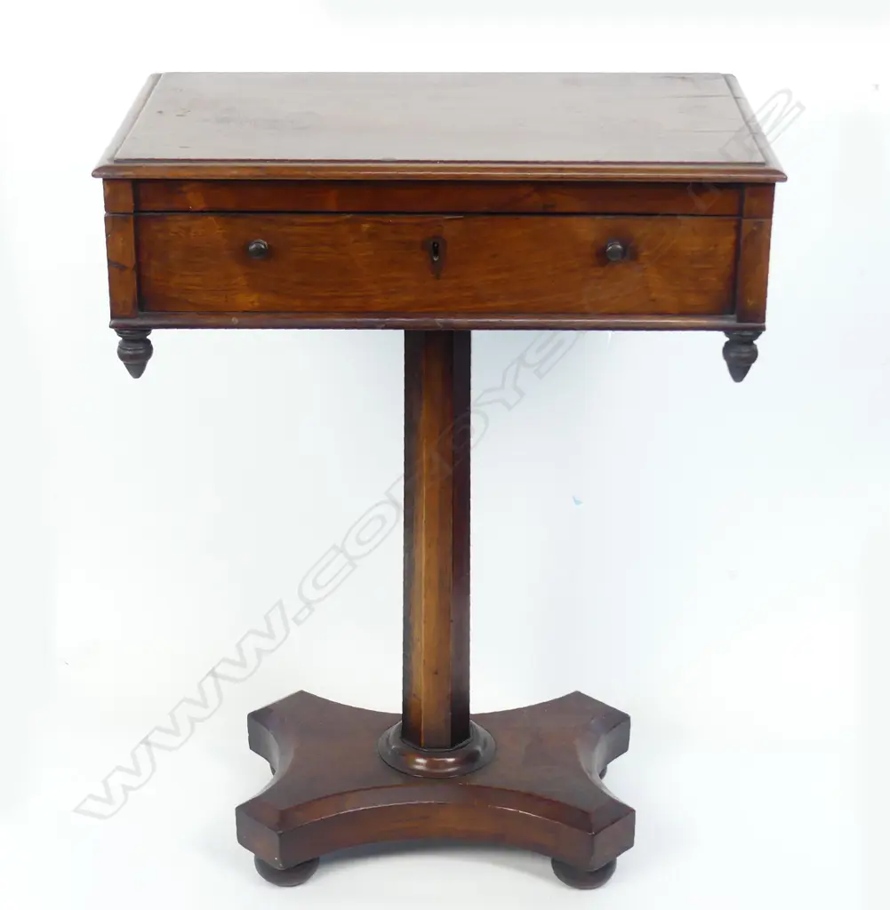 A Victorian mahogany worktable Image 1++
