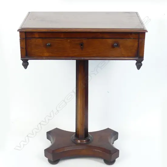 A Victorian mahogany worktable