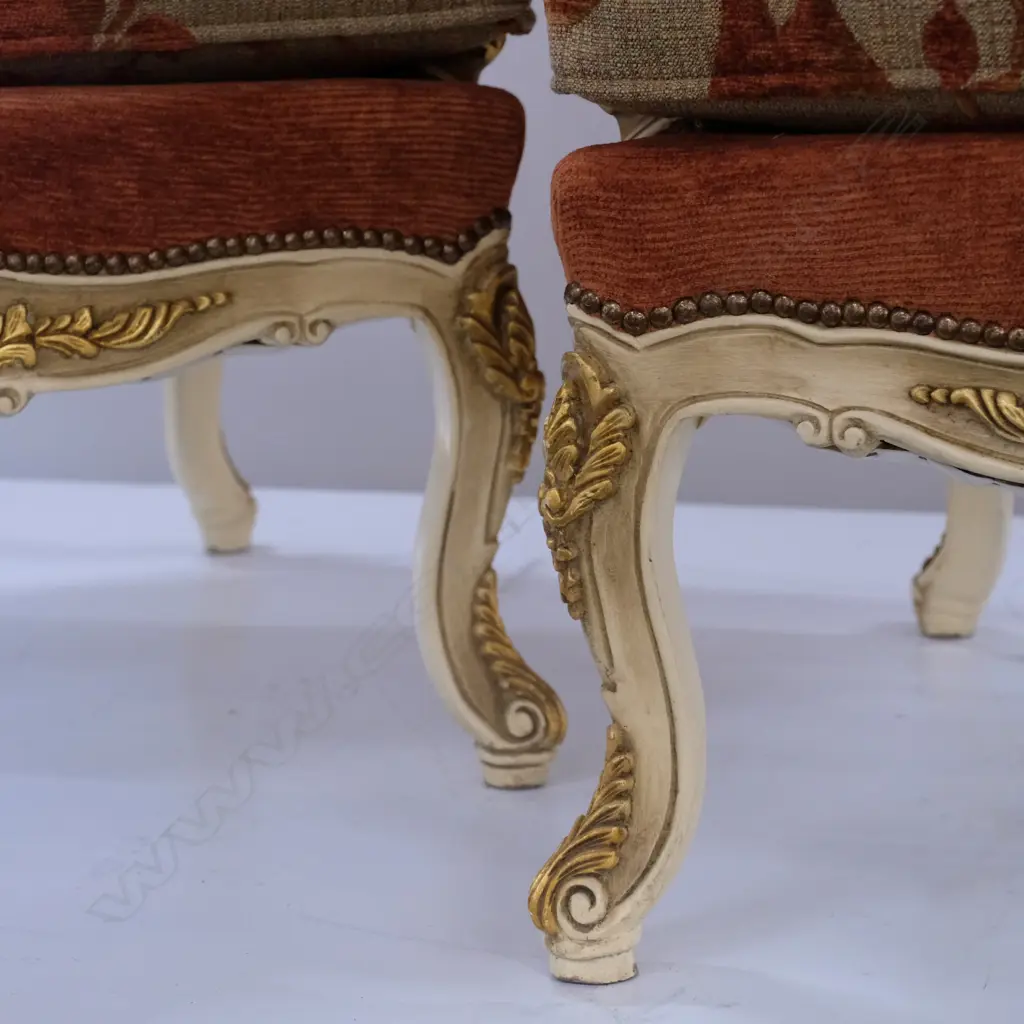 A pair of French style armchairs Image 1++