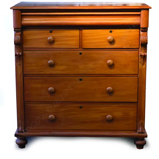 A New Zealand colonial rimu scotch chest