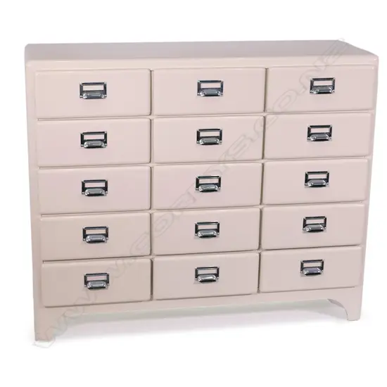 A contemporary vintage style 'Dulton' cream enamelled chest