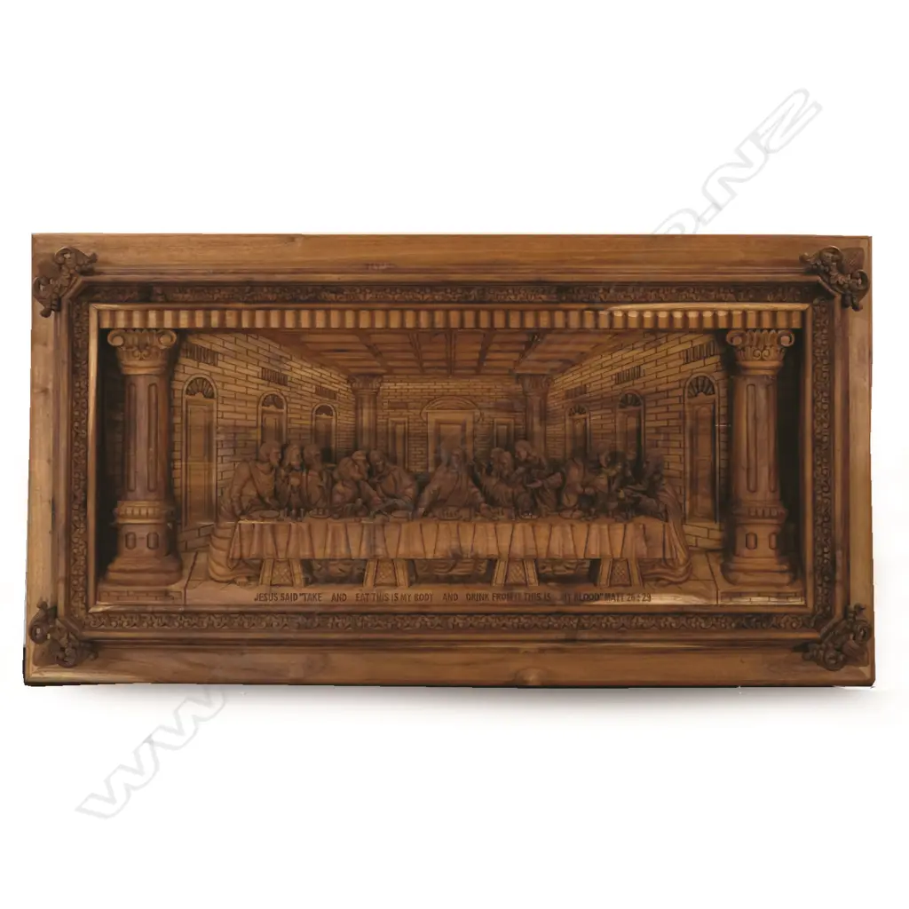 A good large and fine carving of The Last Supper Image 1++