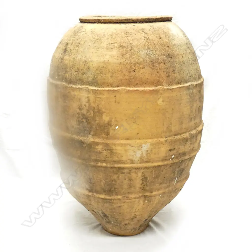 An old Turkish terracotta tall storage jar Image 1++