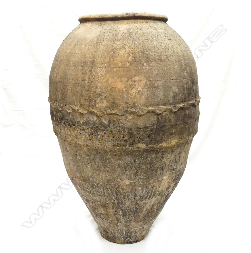 An old Turkish terracotta tall storage jar Image 1++