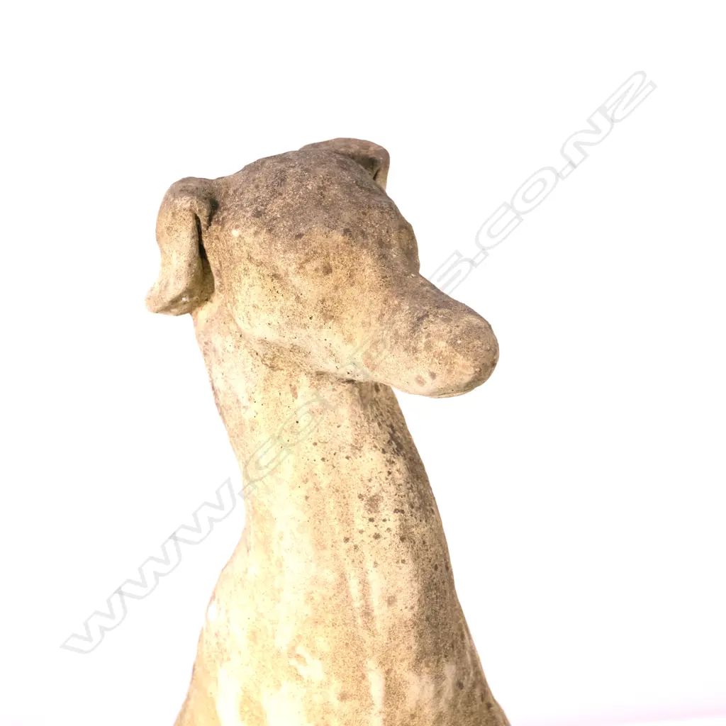 A pair of classical Church Stone greyhound outdoor sculptures Image 1++