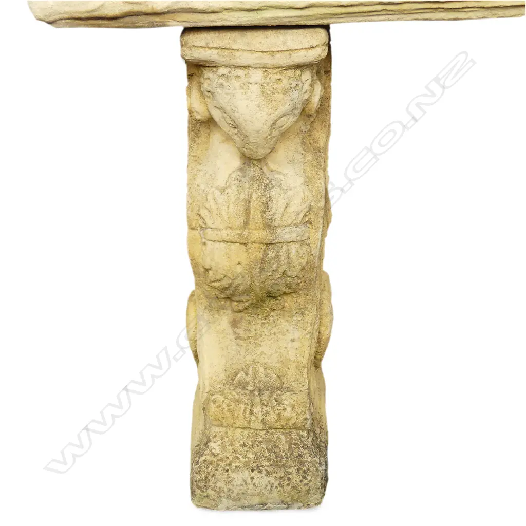 A classical Church Stone garden bench Image 1++