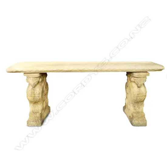 A classical Church Stone garden bench