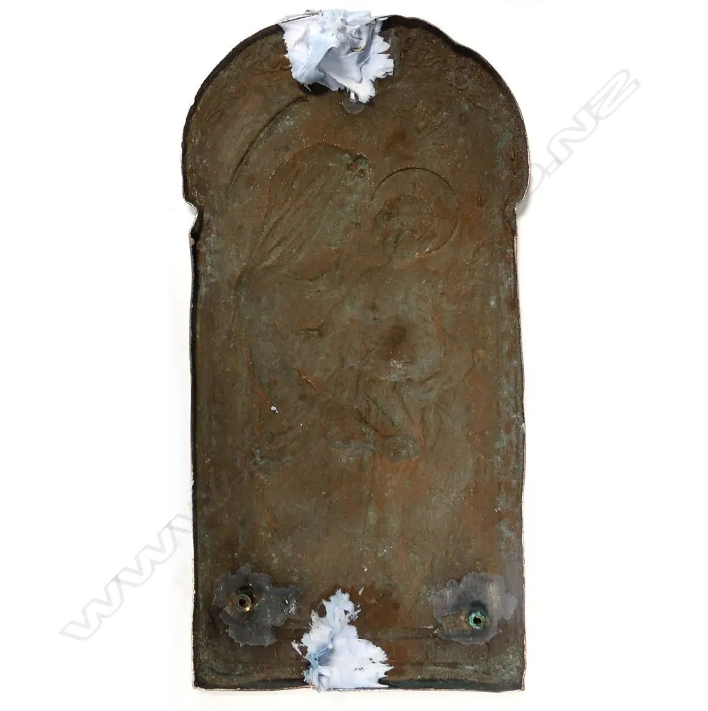 A French Art Nouveau relief plaque Mater Dei Image 1++