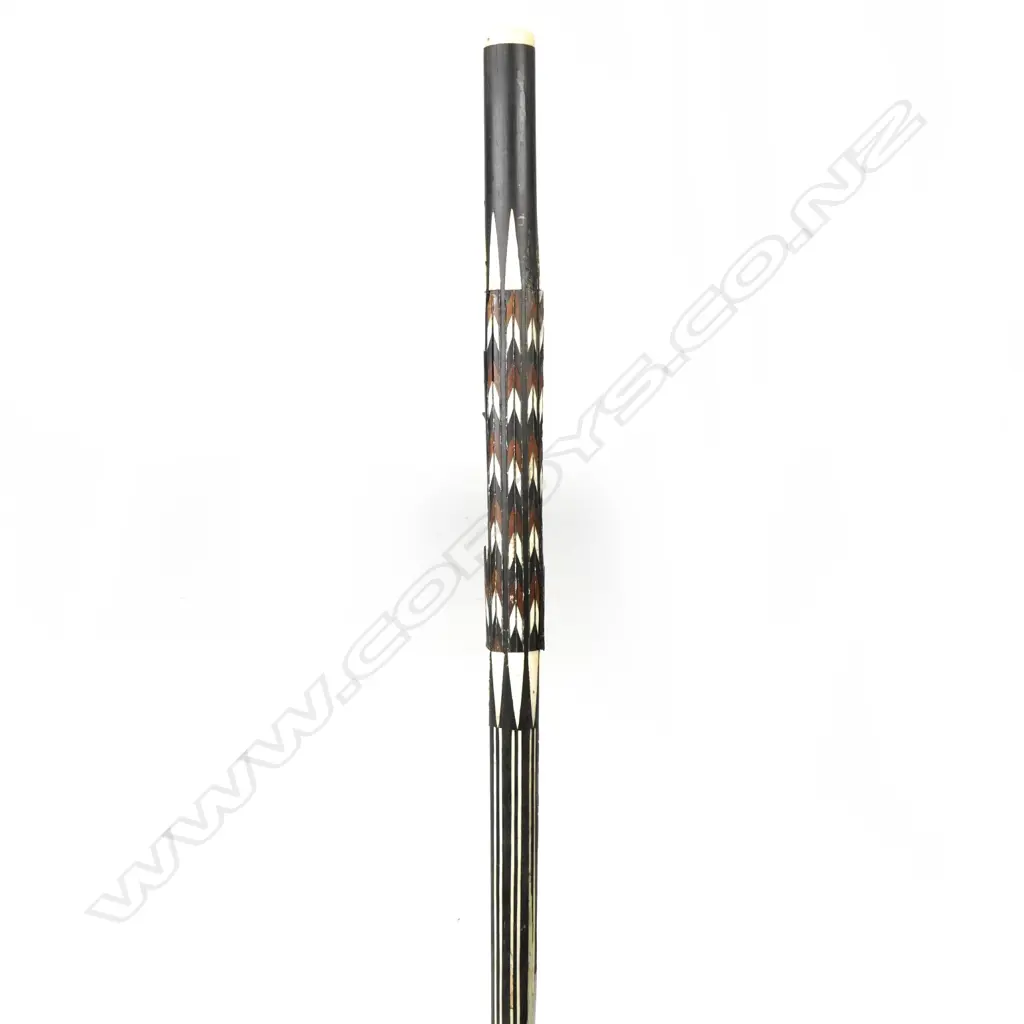 An early 20th inlaid walking cane Image 1++