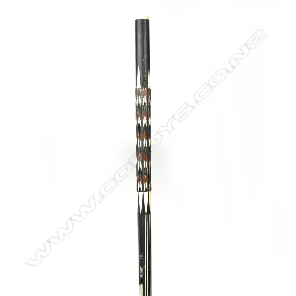 An early 20th inlaid walking cane Image 1++