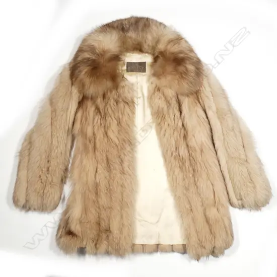 An Arctic fox fur jacket