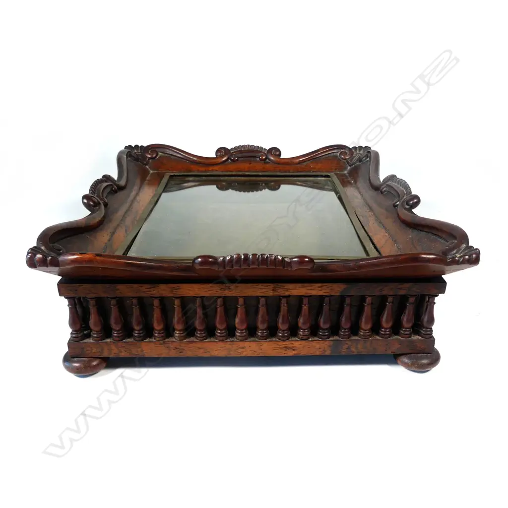 An unusual Victorian miniature rosewood tabletop vitrine Image 1++