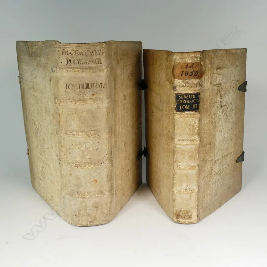 Two large antique theological books Image 1++
