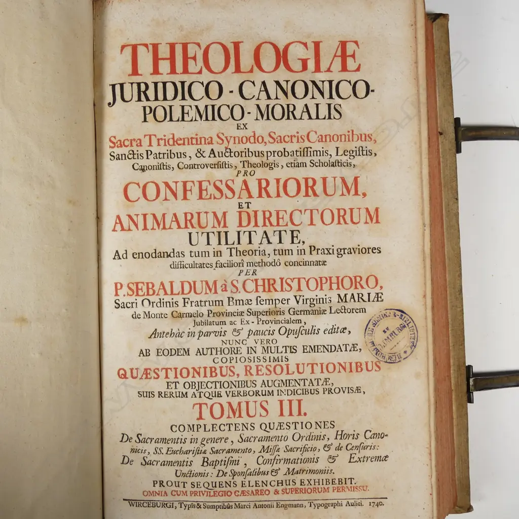 Two large antique theological books Image 1++