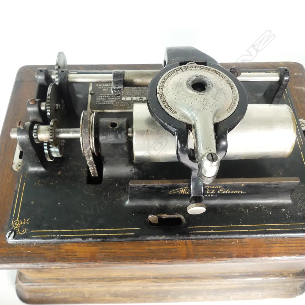 An early 20thC Edison 'Standard Phonograph' 'Combination Type' Image 1++