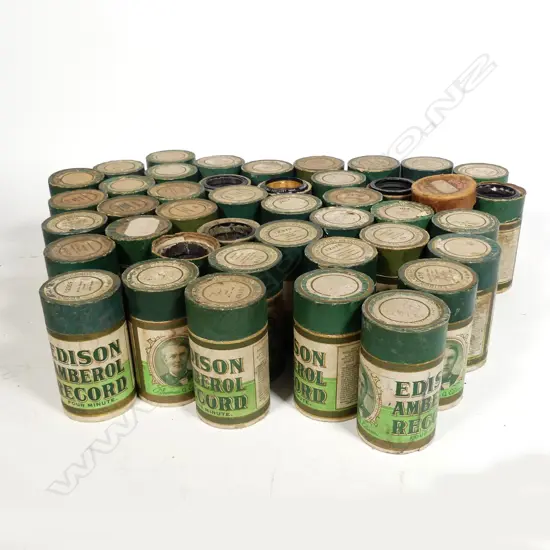 A collection of approx. 42 Edison phonograph cylinders