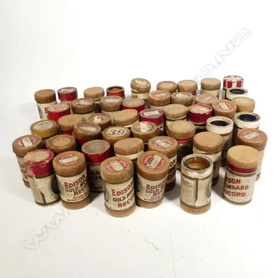 Approximately 45 early 20thC Edison phonograph cylinders