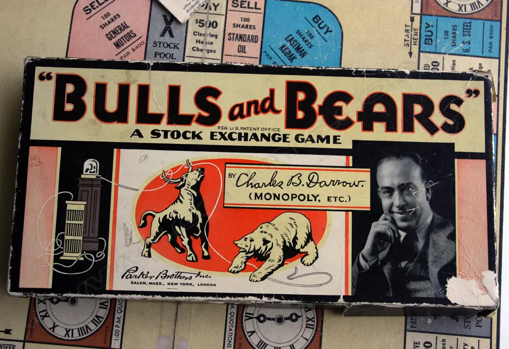 Charles Darrow ‘Bulls and Bears’ scarce stock exchange game by forerunner to ‘Monopoly’ Image 1++