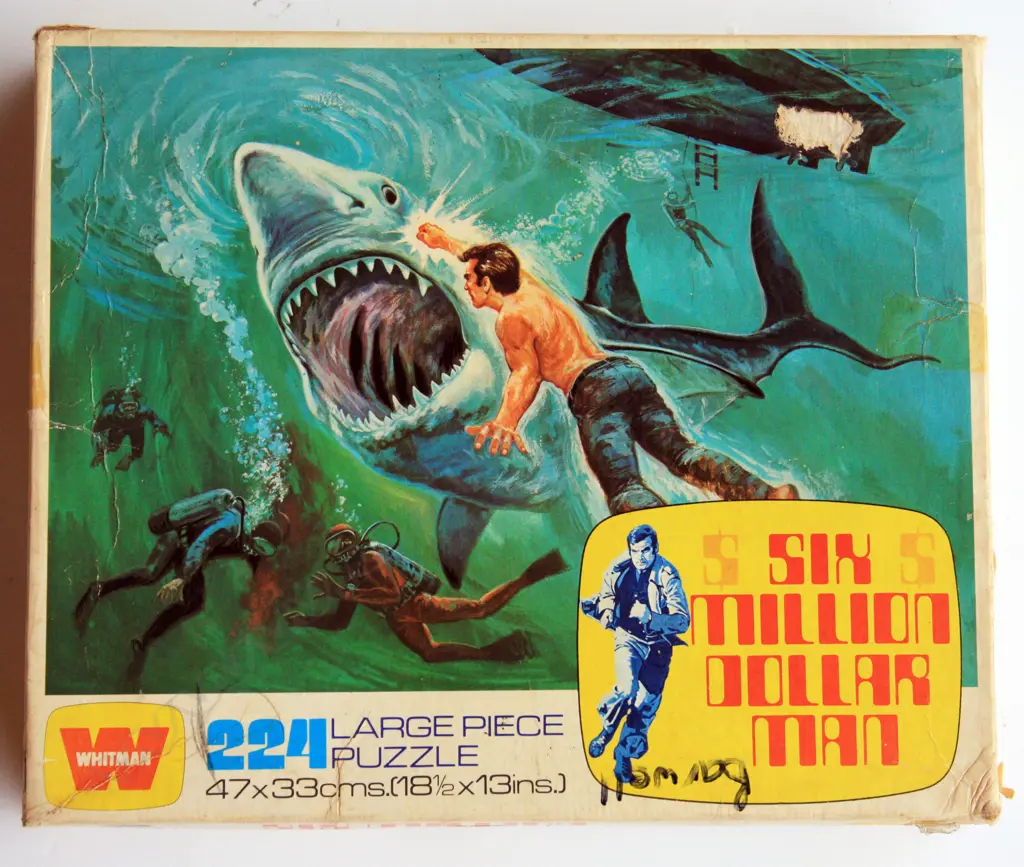 ‘The Six Million Dollar Man’ jigsaw puzzle in original box by Whitman Publishing Image 1++