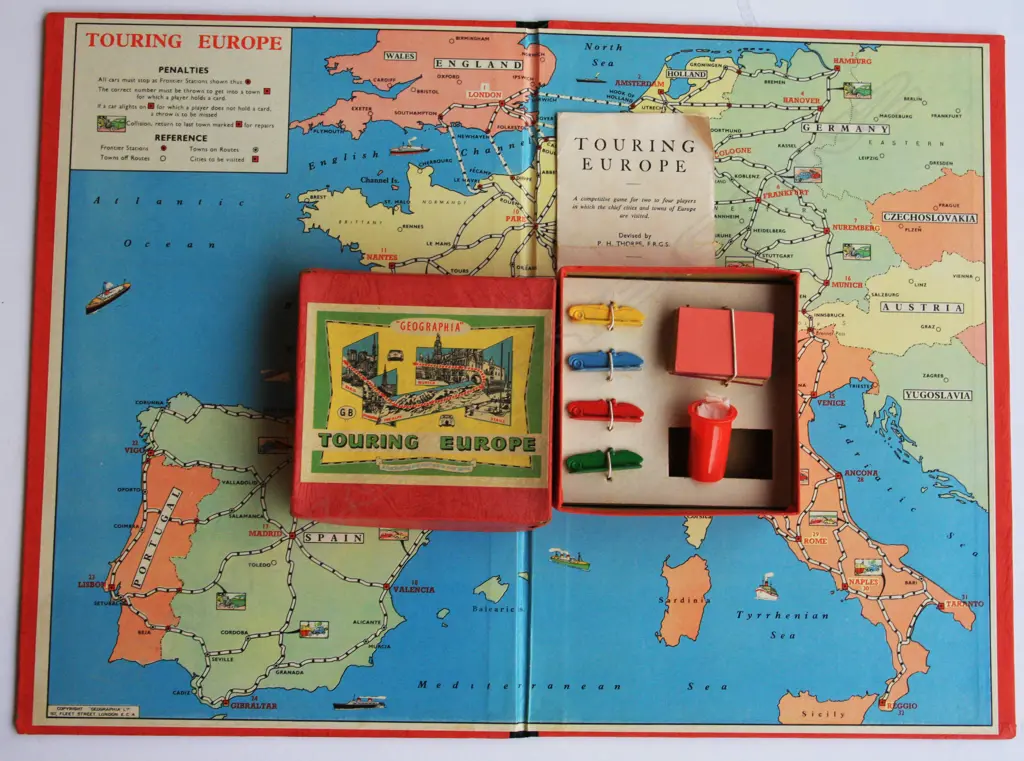 ‘Touring Europe’ board game with 4 diecast coupes Image 1++
