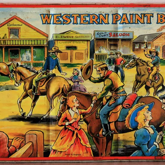 ‘Western’ Tin Plate paint box