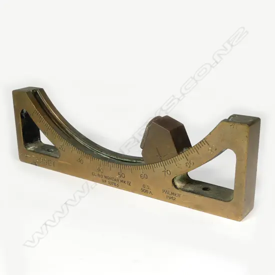 WWII British Army mortar clinometer target MKIV