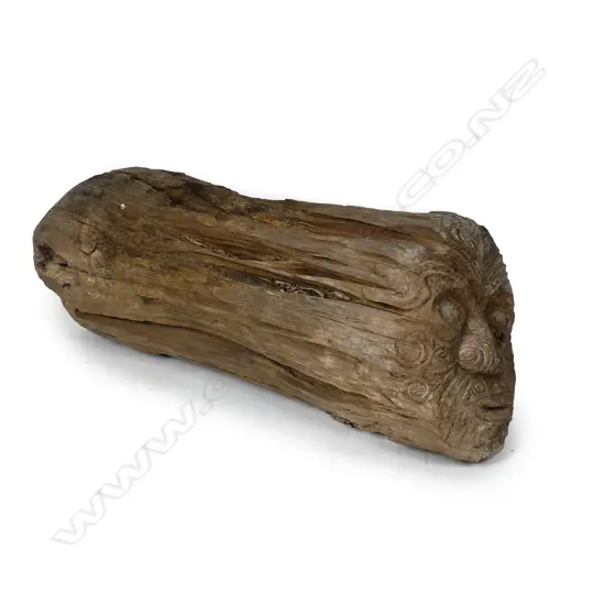 Ian McMillan carved found log section