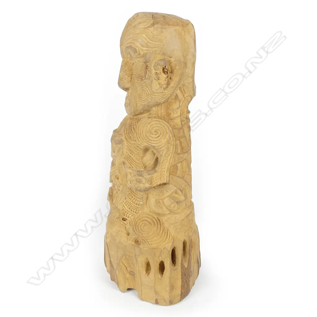 Ian McMillan Maori carved three dimensional figure Image 1++
