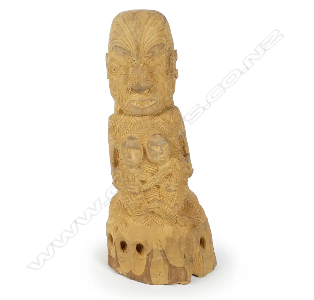 Ian McMillan Maori carved three dimensional figure Image 1++