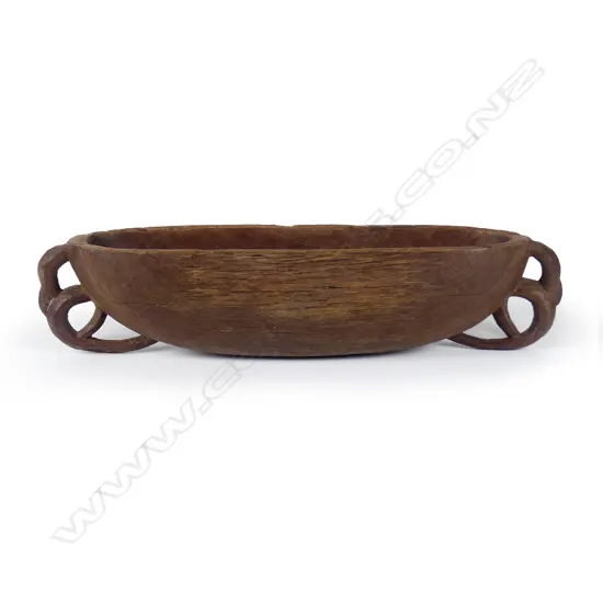 Ian McMillan dark hardwood carved kumete