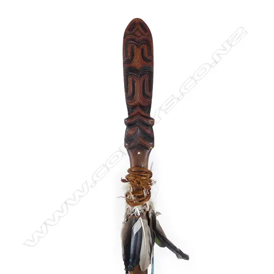 Ian McMillian carved taiaha